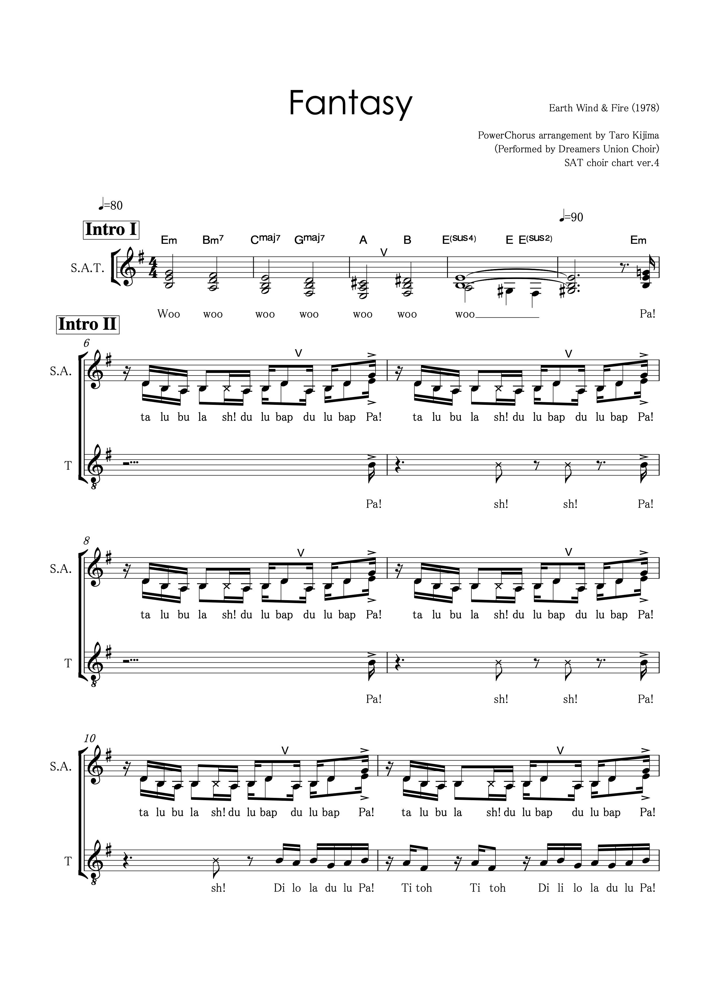 【DL楽譜】Fantasy 混声三部合唱/編曲：木島タロー